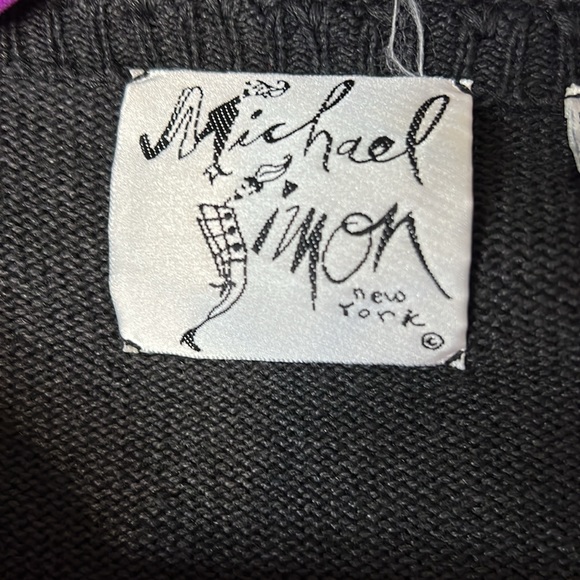 🚨RARE VINTAGE FIND! ✨Michael Simon Vintage 90s Cardigan✨ Multicolor Sz L 🚨 - Picture 4 of 7